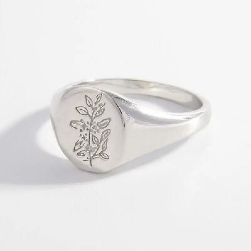 925 Sterling Silver Signet Ring - Ring