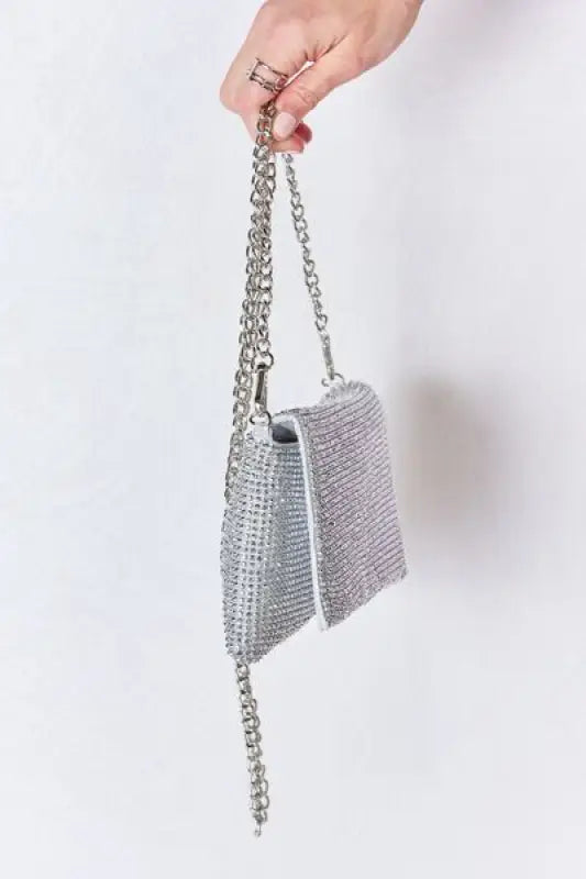 Forever Link Rhinestone Crossbody Bag - SILVER / One Size