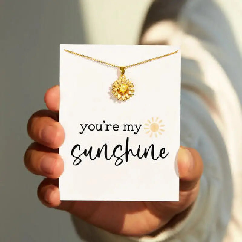 Sunflower Shape 18K Gold-Plated Pendant Necklace - Gold / One Size - Necklaces